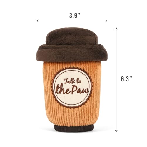 P.L.A.Y. Niedliches Plüsch-Hundespielzeug – Café, Lebensmittel, langlebig, Quietschspielzeug, ideal für Welpen und kleine, mittelgroße und große Hunderassen – maschinenwaschbar, recycelte Materialien