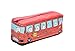 Produktbild TREESTAR Multifunktions-Bleistifttasche mit Bus, Cartoon, Auto, Schule, Büro, Mode, Kosmetiktasche, Kreatives Schreibwaren, 1 Stück 19 X 6.5 X 6CM rot
