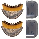 2 PCS Lymphatic Contour Face Brush, Lymphatic Drainage Massager with Natural Soft Bristles, Makeup Brush for Improved Skin Glow and Absorption, 3.15 x 2.36 Inch