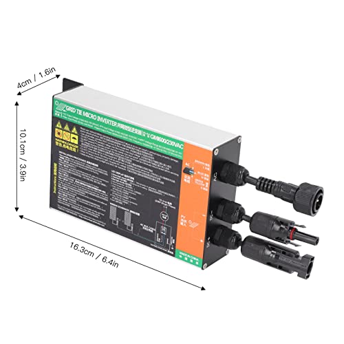 Microinversor solar 600W de alta conversión MPPT y chasis de aluminio 230V 3