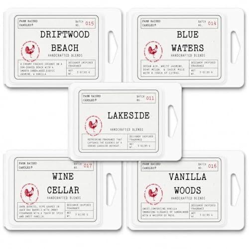 Farm Raised Candles Weekend Resort Soy Wax Melts Variety Pack 5 Count
