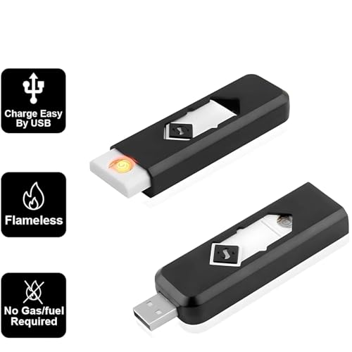 Drumstone (๐๐ฉ๐๐๐ข๐๐ฅ ๐๐ ๐๐๐๐ซ๐ฌ ๐๐๐ซ๐ซ๐๐ง๐ญ๐ฒ) USB Rechargeable Windproof Cigarette Lighter โ Flameless Electronic Pocket Lighter for Travel, Office & Outdoor Use โ Portable, - Image 3