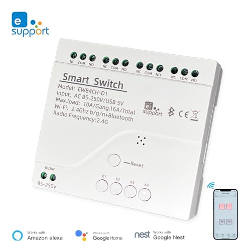 Module de commutation de relais eWeLink 4 canaux contact sec 85-250V