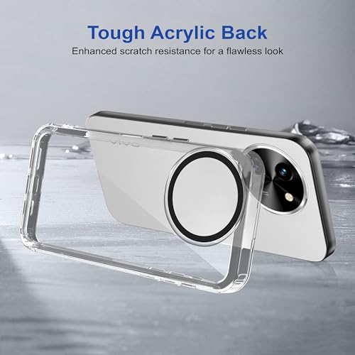 Image of Zapcase Back Case Cover for Vivo Y200i 5G | Compatible for Vivo Y200i 5G Back Cover | Case Cover with Camera Protection | (TPU + PC | Transparent)