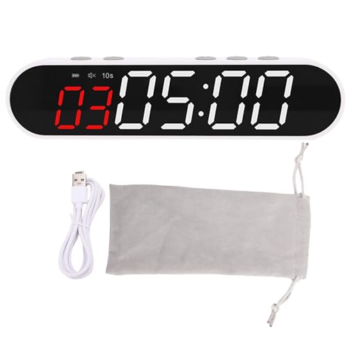Timer Intervallometrico per Allenamento, Cronometro Sportivo Magnetico e Ricaricabile, 1500 mAh, Orologio Digitale a LED per Palestra, Crossfit, HIIT, Tabata e Boxe