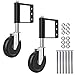 2 Pack 4-Inch Gate Wheels for Wooden Gate, Gate Caster Spring Loaded for Metal Tube Swing Vinyl Gate Heavy Duty, Outdoor Rolling Fence Gate Support Wheel Rollers Kit