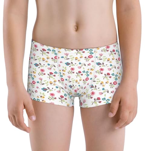 Boys' Cotton Boxer Brief Soft Underwear-Summer Floral