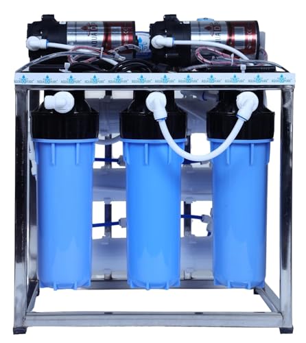 Image of AQUA D PURE 25 LPH Commercial RO Water Purifier with Double Pump Purification, TDS Adjuster, Dust Protective Cover,(color: Blue,Capacity: 25 liter Per hour)