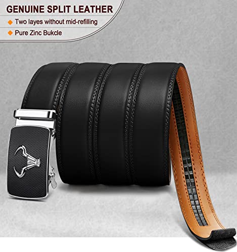 Image of Men's Belt,Bulliant Branded Ratchet Belt Of Genuine Leather For Men Dress,Size Customized