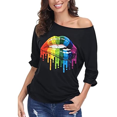 T-Shirt Femme DOTIN Épaules Dénudées Cover