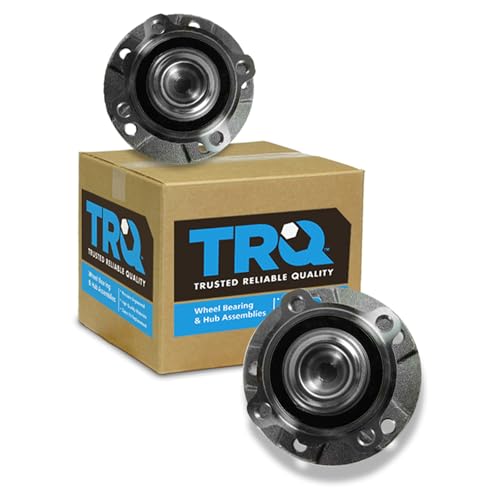 Image of TRQ Front Left and Right Wheel Bearing and Hub Assembly Set 2 Piece Compatible with 04-07 BMW 525i 04-07 530i 04-05 545i 04-05 645Ci 06-10 550i 06-10 650i 08-11 528i 08-10 535i
