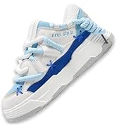 NEW SHITA Women&rsquo;s Faux Leather Fashion Platform Chunky Sneakers Lightweight Breathable Height Inc...