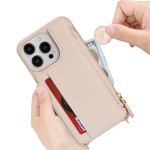 Étui portefeuille iPhone 15 Pro Max résoud vos problèmes de rangement avec sa poche zippée - 5
