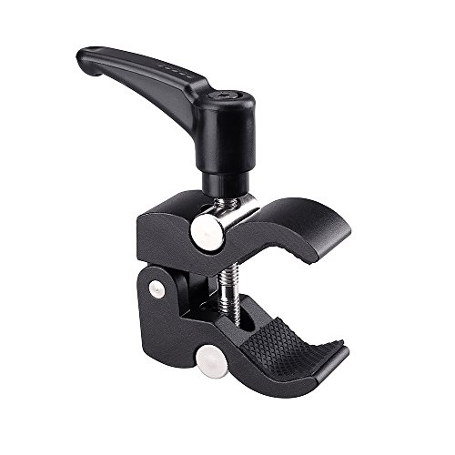 FOTYRIG Super Clamp Magic Arm Piccolo Super Granchio Morsetto pinze Clip Braccio snodato attrito variabile con Filettatura 1/10,2 cm 3/20,3 cm per DSLR Rig e Monitor LED Luce Video Microfono