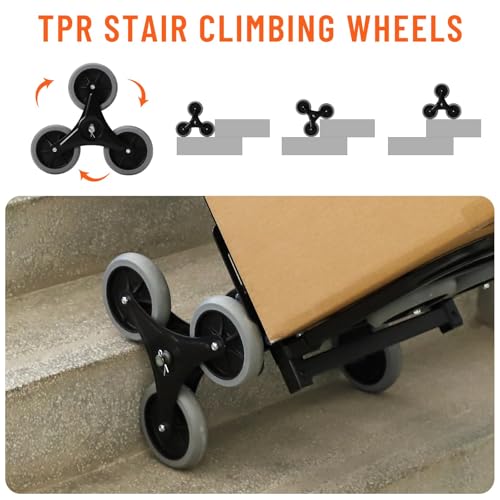 Carrito sube escaleras plegable con 10 ruedas 330 lbs miniatura 4