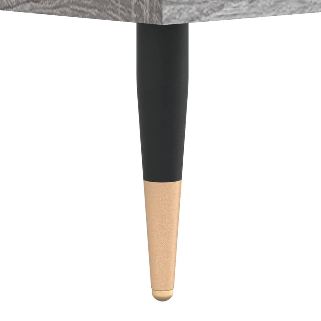 Armadio per dischi grigio Sonoma, 85 x 38 x 48 cm, scaffale in vinile | Tavolo per giradischi industriale con gambe in ferro per il soggiorno, ideale come mobile fonofonico e organizer per LP