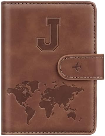 Passport Holder Wallet Cover Personalized Letter A-Z Travel Walle...