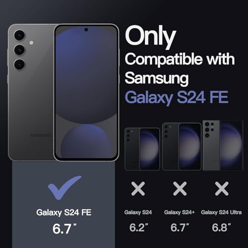 Image of AIBEX Ultra Strong Transparent Back Cover for Samsung Galaxy S24 FE | Crystal Clear Hard Case | Shockproof Military-Grade Drop Protection | Anti-Yellowing TPU Bumper | Scratch-Resistant PC Back