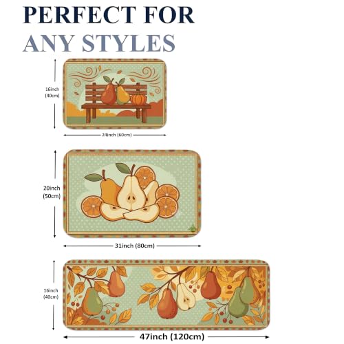 Tapis de cuisine en poire lot de 3 lavables et confortables pour l'évier de cuisine - 3