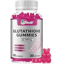 Glutathione Gummies with Collagen 500mg Vitamin C & B6 Skin Glow Hair & Nail Support Anti-Aging Antioxidant Sugar-Free Non-GMO Strawberry Flavor 60 Gummies 60 Count Pack of 1