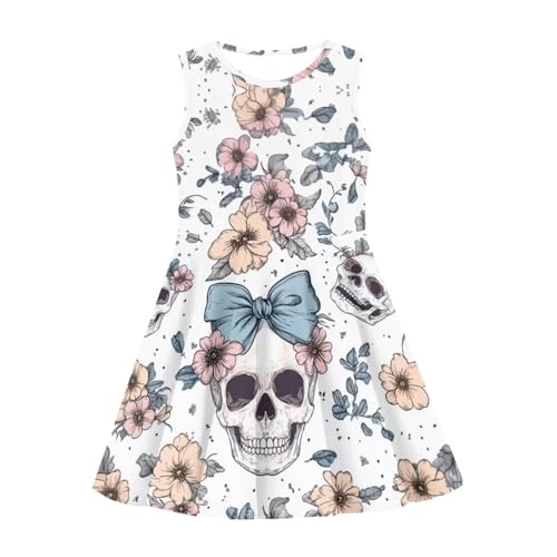 Dresses for Girls 3-16T Sleeveless Crew Neck Dresses Midi Sun Dresses Holiday Party Dresses4