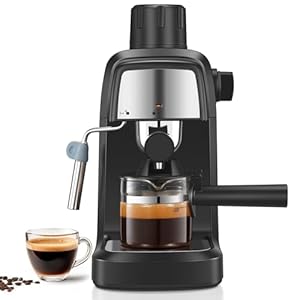 Espresso Machine 3.5 Bar, 800W Compact Size Coffee Maker with Steam Wand, 4 Cups Cappuccino & Latte Machine for Home and Office