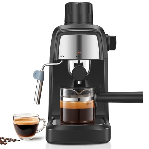 Espresso Machine 3.5 Bar, 800W Compact Size Coffee Maker with Steam Wand, 4 Cups Cappuccino & Latte Machine for Home and Office