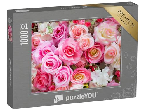 Puzzle 1000 pièces XXL « Un Bouquet de Roses Roses »