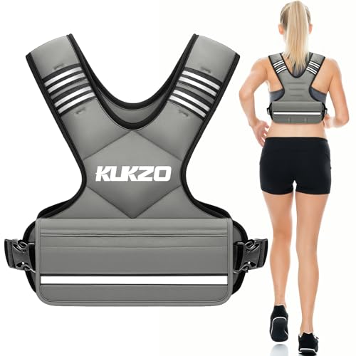 Image of Adjustable Weighted Vest Women /Men, 6-12lb /12-18lb /20-32lb Weight Vest with 6 Ironsand Weights for Strength Training Rucking Running Walking Fitness Workout