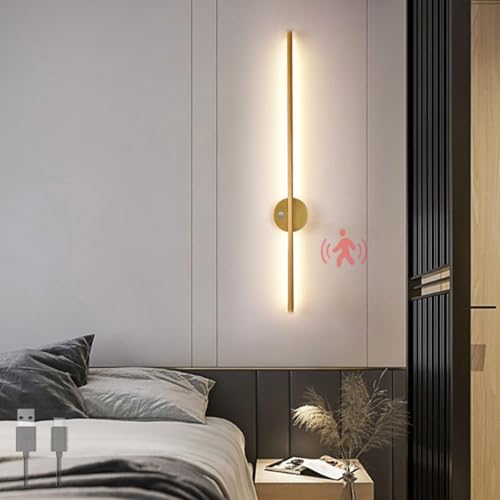 Luces de Pared con Sensor de Movimiento Lámpara LED de 100cm para Escaleras y Dormitorio Moderno