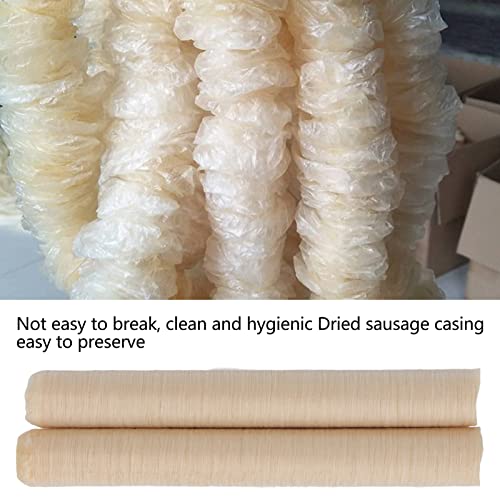 Plplaaoo 2Pcs Collagen Sausage Casing, 19Mm Sausage Casing, Dried Natural Handmade Sausage Tube Casing, Sausage Hot Dog Collagen Wrapping For Home Kitchen #TOP2
