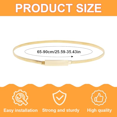 Wide Waist Cincher Belt for Women, PU Leather Fashion Accessory in Gold2