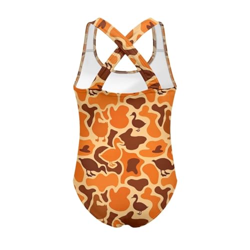 Image of Xpyiqun Swimsuit for Girls One Piece Bathing Suits Size 5-14 Sleeveless Swimwear Cross Shoulder Strap Swimming Wear