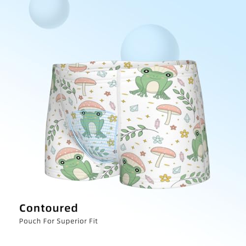 Boys' Cotton Boxer Brief Soft Underwear-Frog And Mushrooms4