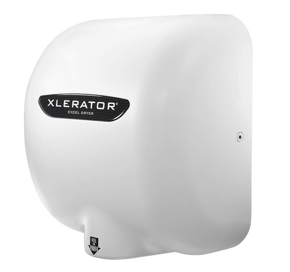Xlerator White Hand Air Dryer XLBW, Commerrcial-Grade High-Speed Automatic Xlerator Bathroom Hand Dryer Blower -- ADA Compliant Version