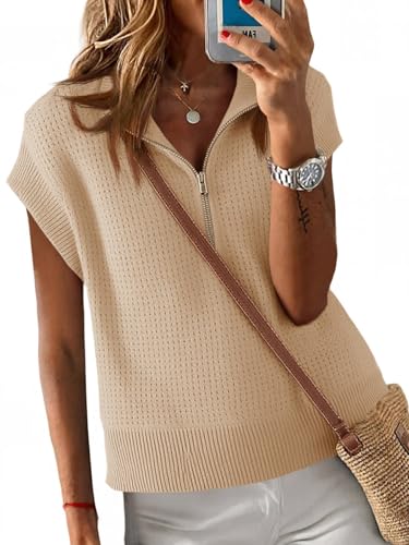 タグ付き未使用　Short Sleeve Knit Pullover 41YJrB2amYL.jpg