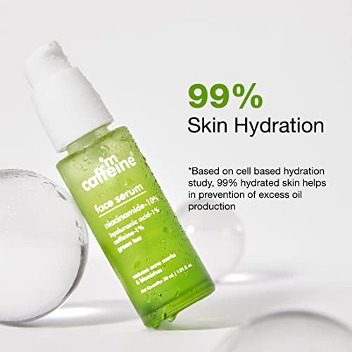 mCaffeine 10% Niacinamide Face Serum for Acne Prone Skin & Oily Skin | With Goodness of Hyaluronic Acid & Green Tea | For Men & Women | Ideal For... - Image 3