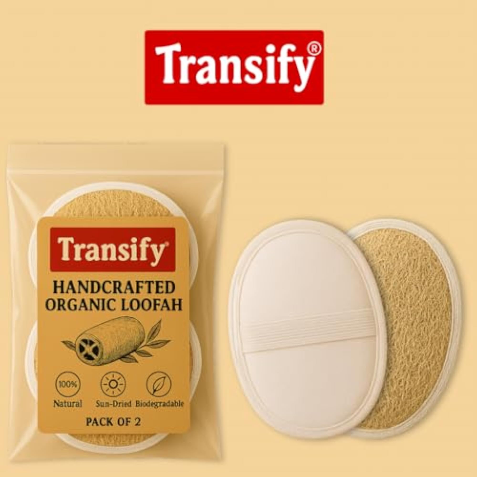 Premium Natural Organic Sun Dried Bath Loofah, Unisex