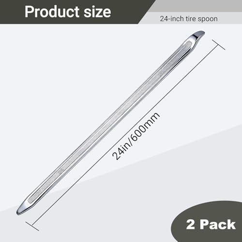 Yilvcsai 2 Pack 24 Inch Tire Spoons Iron,Tire Changing Tool Tire Levers Bar,for Cars,Motorcycles,Dirtbike,Lawn Mower Tire Removal Tool by Yilvcsai - Used condition - Image 3
