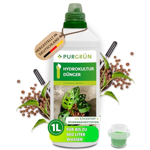 Purgrün® Hydrokultur-Dünger 1 Liter – Schnell wirksame...