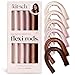 Kitsch Satin Hair Curlers, Heatless Curling Rod - Flexi Rod for Heatless Curls Overnight for Women, Comfortable Hair Curlers to Sleep In for Frizz-Free, No Heat Damage Styling - 6 pcs, Rosewood