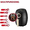ARDES - Friggitrice Ad Aria Calda Capacità 2 Litri Air Fryer Piccola Timer 30 Minuti Temperatura Massima 200°c Modello Eldorata Mini 2L AR1K32