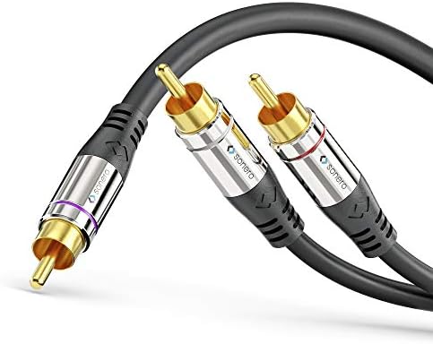 Sonero Premium RCA Audio Cable 1x RCA Male to 2x RCA Male 1.00 m Gold-Plated Contacts Black