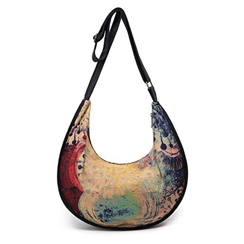 OPQRSTU Womens Hippie Large Sling Shoulder Boho Handbag canvas Crossbody Bags 6
