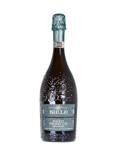 BRILLA ASOLO PROSECCO DOCG SUPERIORE - Spumante Premium - Sentori di Mela, Pera, Fiori d’Acacia - 11% vol - 750 ml