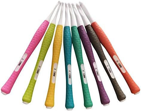 New Ergonomic Crochet Hooks Set with Storage Case, 8 Size Crochet Hooks from C to J