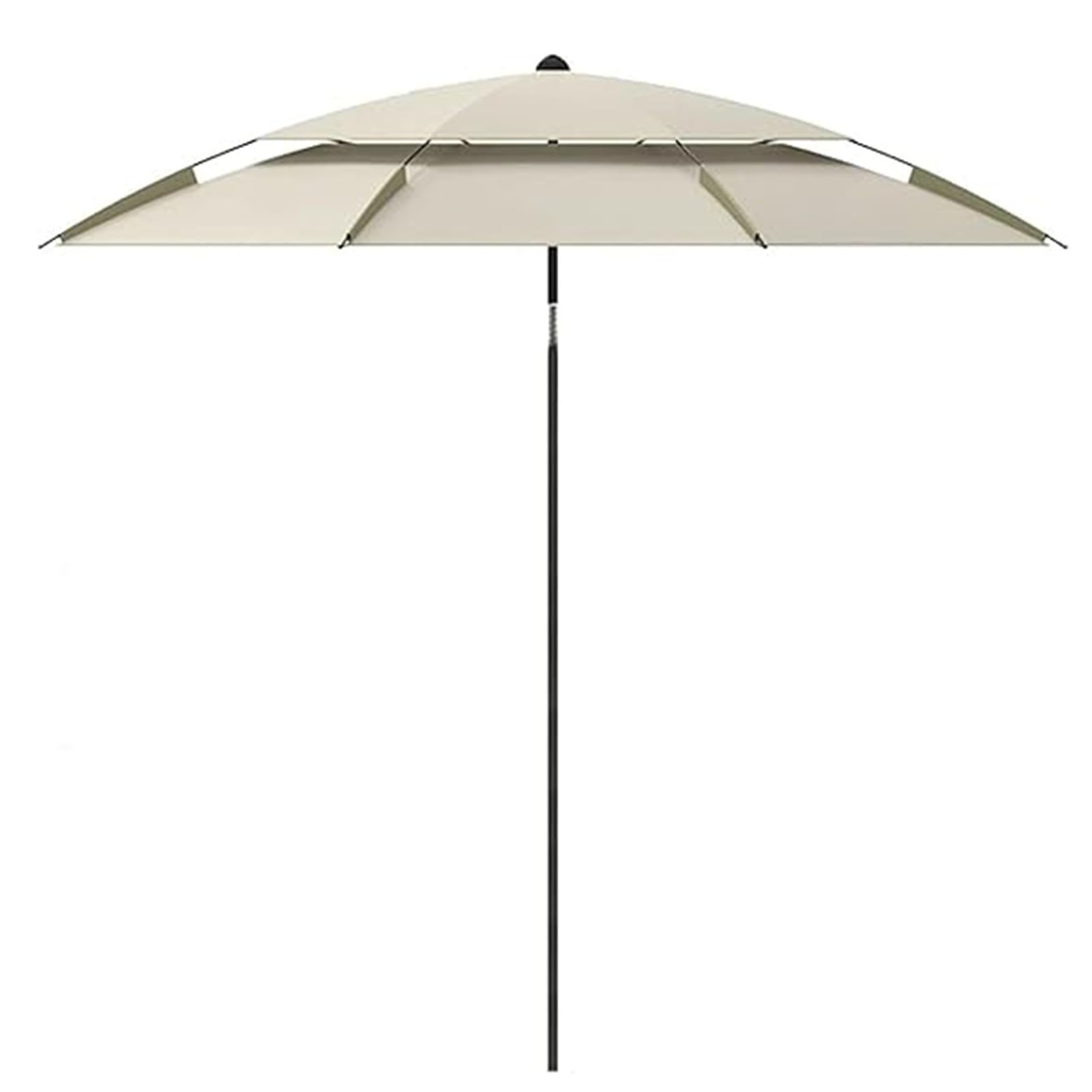 Parasol Tarasowy, Wiatroszczelny Parasol Stołowy z Kotwicą do Piasku, Regulowana Ochrona Przeciwsłoneczna do Basenu, Ogrodu i Podróży(Beige,260cm/8.5ft)
