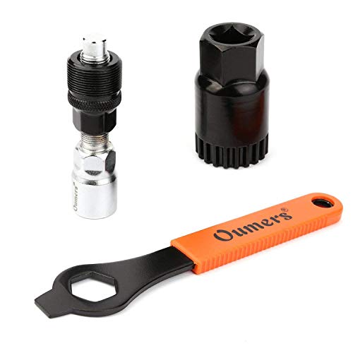 Oumers Fahrrad Kurbel Extraktor Tret Lager Entferner mit 16mm Schlüssel,Fahrrad Kurbel entfernen Werkzeug Kurbelabzieher Tool Fahrrad Kurbel Arm Entferner Schraubenschlüssel Reparatur Werkzeug Satz