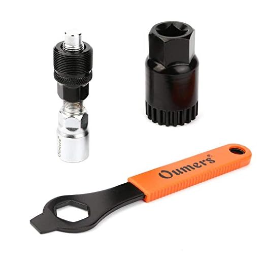 Oumers Fahrrad Kurbel Extraktor Tret Lager Entferner mit 16mm Schlüssel,Fahrrad Kurbel entfernen Werkzeug Kurbelabzieher Tool Fahrrad Kurbel Arm Entferner Schraubenschlüssel Reparatur Werkzeug Satz