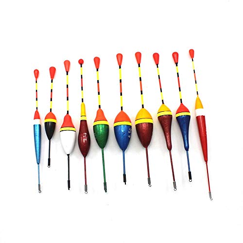 Fish Bobbers 10Pcs/Lot Fishing Floats Set Buoy Bobber Fishing Light Stick Float Fluctuate Mix Size Color Floating for Fish Accessories Buoy